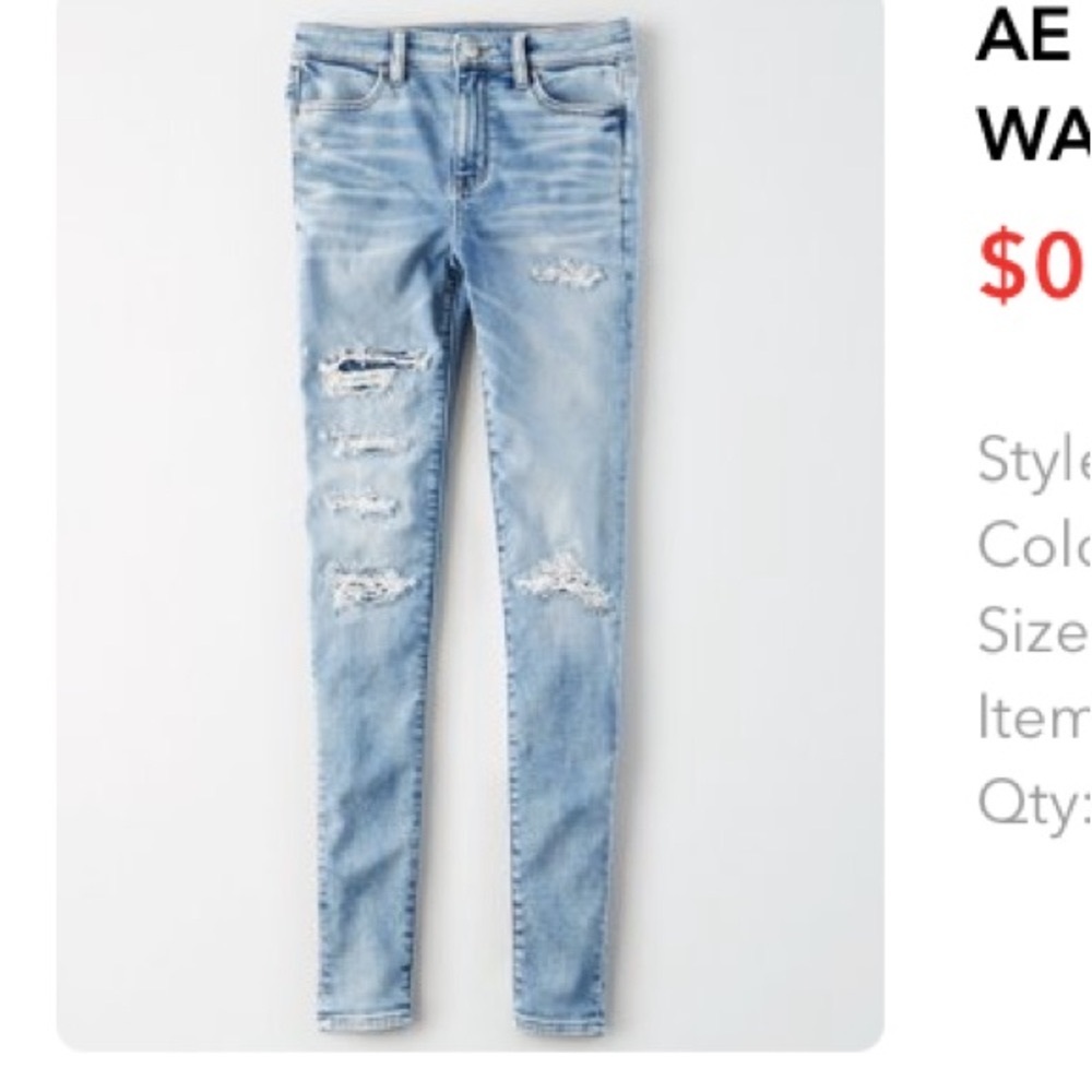 American Eagle Jeggings High Rise